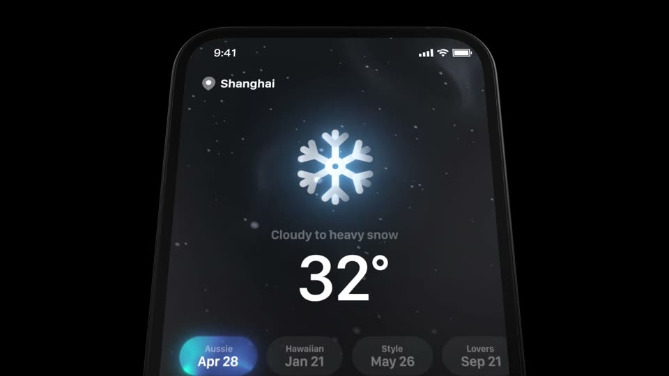 天气 App 概念交互